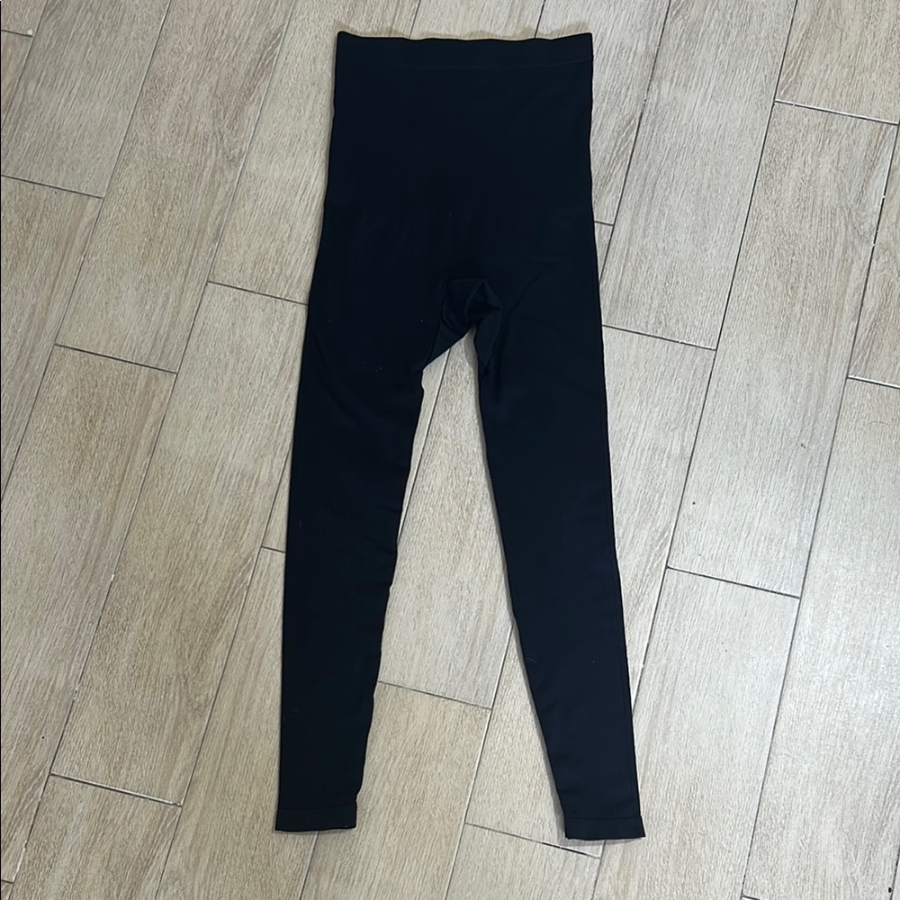 Black Shaping High Waist Cinching Compression Leggings Full-Length Stretchy Fit - Picture 2 of 4
